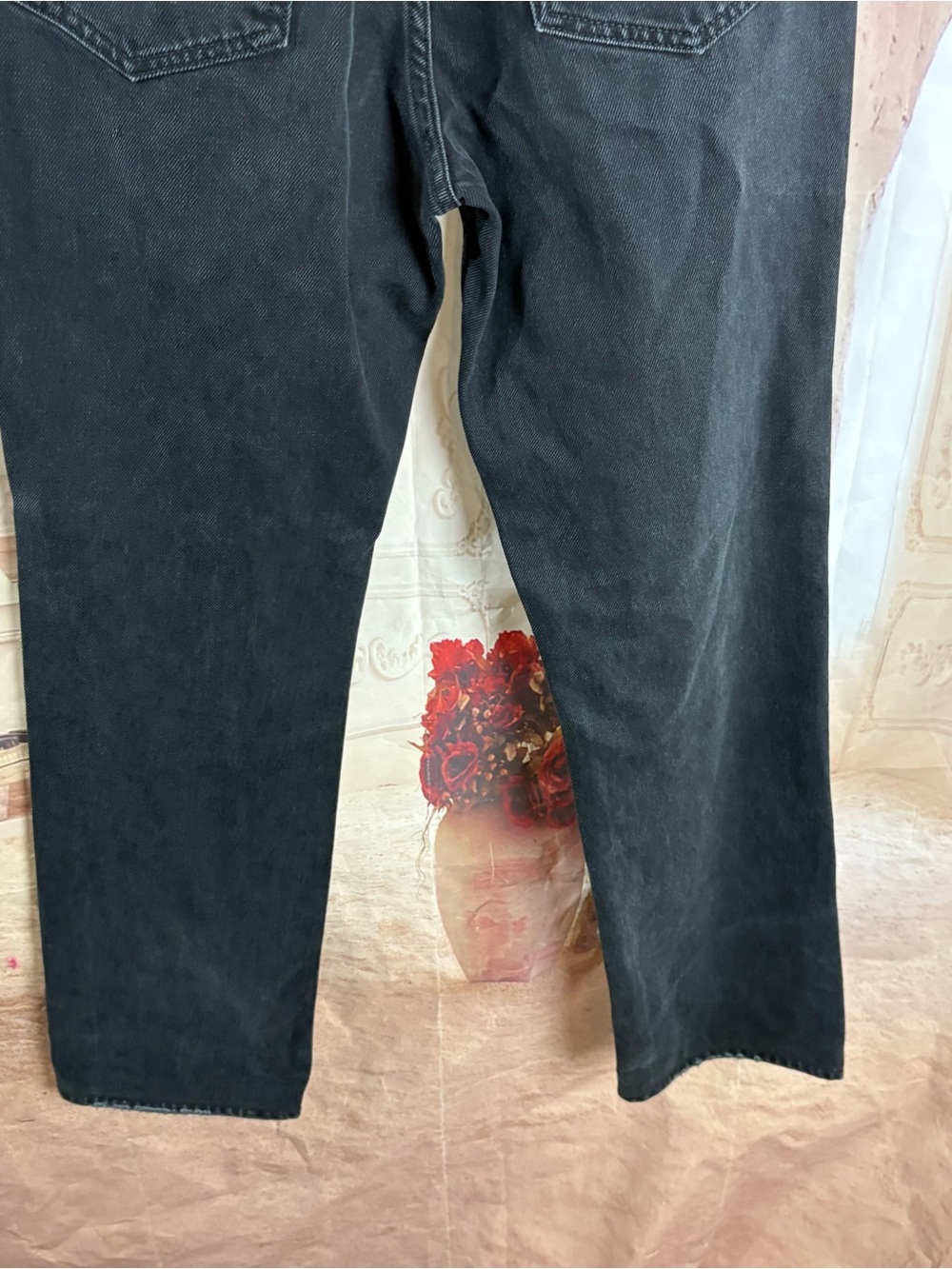 Ulla Johnson Black High-Rise Straight Jeans - Picture 8 of 11